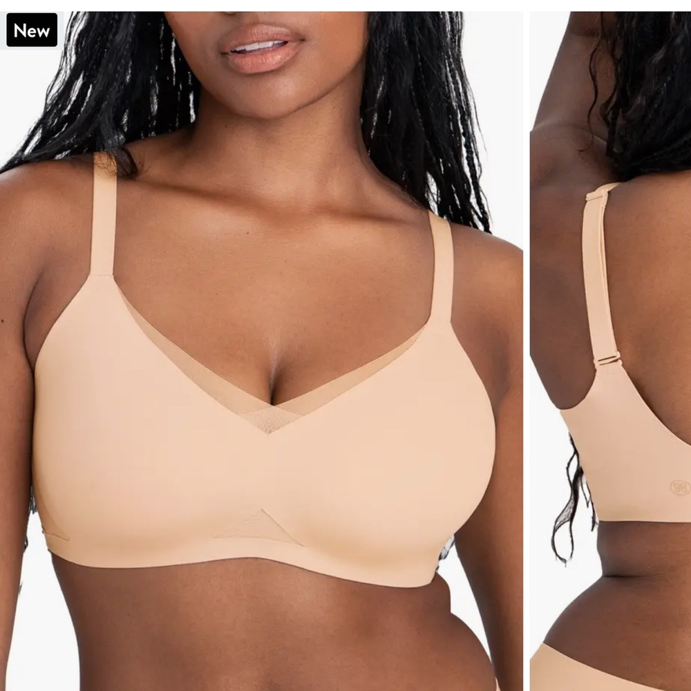 HoneyLove LiftWear CrossOver Wirefree Bra Women's Size Medium Tan